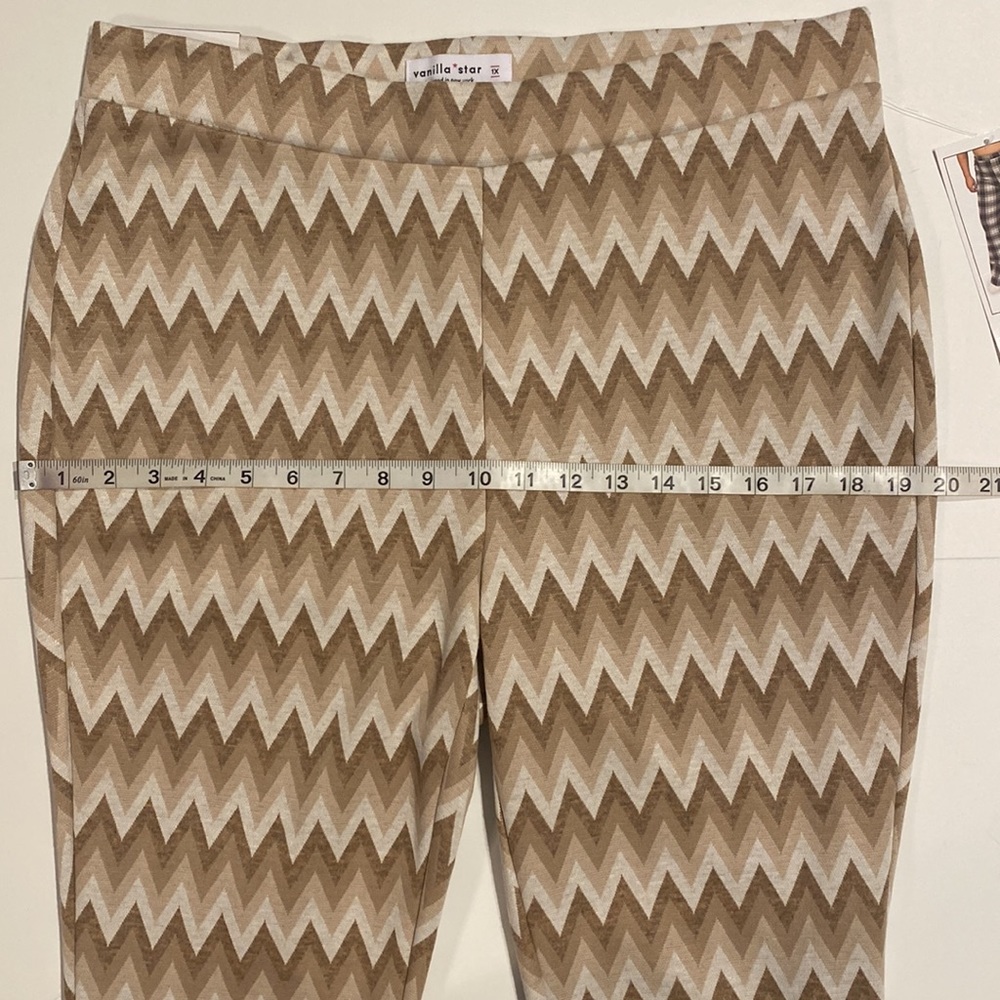 Vanilla Star Juniors 1X Chevron Pull On Flare Knit Pants New D30 - Picture 9 of 16